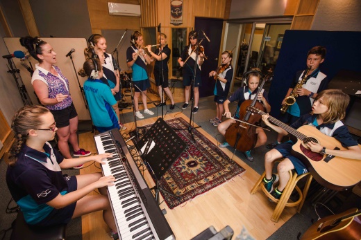 Photo of Students participating in Music Excellence Program